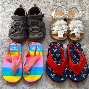Toddler girls sandal lot